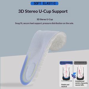 4D облачная технология полиуретановая амортизирующая дуга поддержка подошвенный фасциит ортопедическая спортивная и комфортная стелька для обуви - Product Image 4