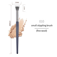 Pinceaux de maquillage personnalisés Logo Marque privée Grand petit pinceau à pointiller Laine fine Tube de cuivre Manche en bois 23Pcs Milky Way Series
