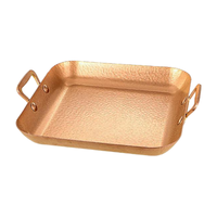 Assiette carrée rétro Harmony, plate et peu profonde, pour usage commercial, créative, pour collations, à fond plat, compatible micro-ondes, motif uni, plateau ancien, en acier inoxydable durable