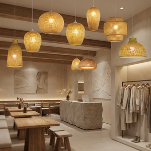 Rattan Art Chandelier <b>Led</b> Bamboo Room Bedroom Indoor Pendant <b>Led</b> <b>Light</b> Modern Chandeliers Ceiling Luxury Pendant <b>Light</b> - Product Image 2