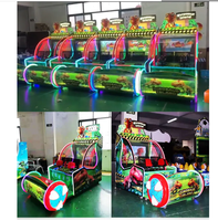 Machine de jeu d'arcade pour enfants à monnayeur, type 'Frog Machine', avec jeu de frappe au marteau et distribution de tickets, pour divertissement en intérieur