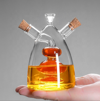 Botol Penyimpanan Kecap Cuka Minyak Dapur Modern Multifungsi Ramah Lingkungan dari Kaca Borosilikat Tahan Panas