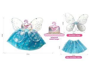 Enfants DIY Dress up Style Tulle Tutu Bébé Robe Brodée Papillon Imprimer Col Carré Dentelle Décoration pour Filles et Enfants - Product Image 6