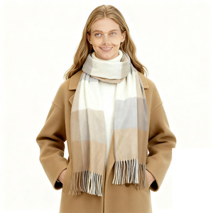 Bufanda de Cachemira con Diseño Minimalista a Cuadros, Directo de Fábrica, para un Estilo Diario en Invierno - Product Image 5