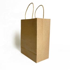 Bolsa de Papel Kraft Negra Marrón Lisa con Asas para Empaque, Regalo, Manualidades, en Stock, Venta al por Mayor - Product Image 5
