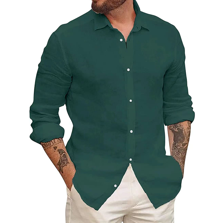 Dark Green Mens Dress Shirt
