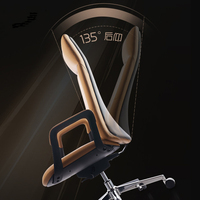 Chaise de bureau moderne en cuir, pivotante, réglable en hauteur, avec dossier confortable, idéale pour l'étude et le travail.