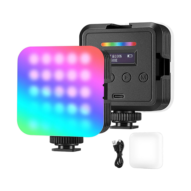 Neewer Magnetic Rgb Video Light 360 Full Color Rgb61 Led Camera Light With Cold Shoe Mount Portable Photography Selfie Lighting