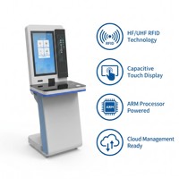 Kioscos de Autopago para Bibliotecas HAUMR con Pantalla Táctil Capacitiva de 21.5 Pulgadas, Máquina de Circulación de Libros Rápida para Salas de Lectura y Museos