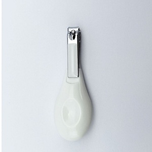 Tijeras de plástico de acero para el hogar con mango largo, cortaúñas anticarne para dedos de bebé, diseño de seguridad para niños, belleza - Product Image 1