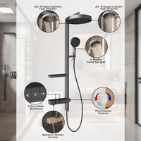 Ensemble de douche Fourniture directe d'usine avec 4 touches de piano Ensemble de douche à affichage numérique LED à température constante intelligente