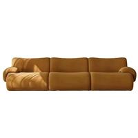 Canapé modulaire Cloud Chunky en tissu polaire compressé, fauteuil de sol à profil bas, emballé sous vide, pour salon, personnalisable