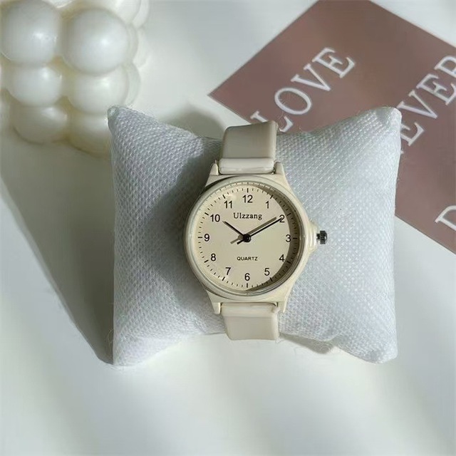 Middle School High School Students' Exam Watch Boys Girls Eco-Friendly Quartz Movement Silicone Band Korean-Style Simple Watch