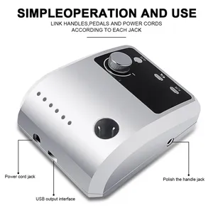 Taladro Eléctrico para Uñas de 45000 RPM, Lima Eléctrica con Pantalla HD, Lápiz de Manicura Metálico, Lijadora Profesional para Uñas - Product Image 4