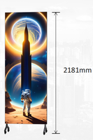 Écran d'affichage LED sur pied, série P1.25 G-T5, 4 faces, pour publicité intérieure, signalétique numérique