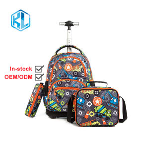 Mochilas escolares impresas personalizadas de alta calidad superventas <span class=keywords><strong>mochila</strong></span> impermeable para estudiantes <span class=keywords><strong>con</strong></span> rueda y patrón de dibujos animados resistente al desgaste - Product Image 1