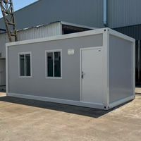 Structure en acier mobile préfabriquée de maison de conteneur de paquet plat prêt à l'emploi de 20 pieds pour l'usage portatif de bureau ou d'hôtel