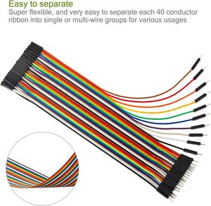 Изготовленный на заказ 20 см F-<span class=keywords><strong>M</strong></span> Dupont ленточный кабель в сборке электронных компонентов-перемычка для макетного картона и перемычки для прыжков между отверстиями - Product Image 4