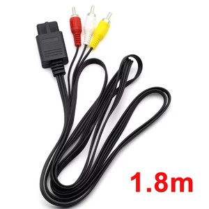 Câble audio AV, cordon vidéo composite, 6 pieds, compatible avec Nintendo 64/N64/GameCube/SNES, console de jeu TV, 1,8 m - Product Image 1