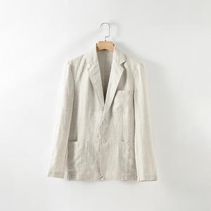 Nuevo cuello mandarín negro <span class=keywords><strong>beige</strong></span> blanco 100 camisas <span class=keywords><strong>de</strong></span> <span class=keywords><strong>lino</strong></span> <span class=keywords><strong>para</strong></span> hombres <span class=keywords><strong>camisa</strong></span> casual uso diario - Product Image 5