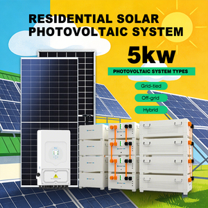 Kit de Paneles y Baterías Solares Residenciales Fuera de la Red, 3kw 5kw 8kw 10kw 15kw 20kw, Sistemas Solares Híbridos, Sistema de Energía Completo - Product Image 1