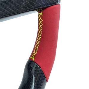Volante Deportivo de Fibra de Carbono Personalizado CCExcellent con Cuero Rojo Liso para <span class=keywords><strong>Ford</strong></span> <span class=keywords><strong>Mustang</strong></span> <span class=keywords><strong>GT</strong></span> 2005/2006/<span class=keywords><strong>2007</strong></span>/2008/2009 - Product Image 4