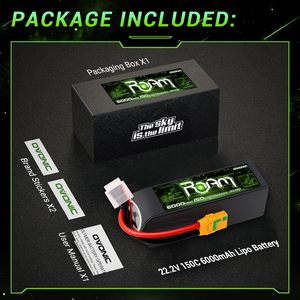 Batterie Lipo 22,2 V 6200 mAh 6S 90C avec boîtier souple et connecteur EC5 pour avions RC, quadricoptères, hélicoptères, voitures, camions et bateaux - Product Image 4