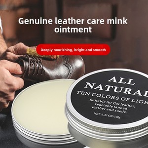 Huile d'<span class=keywords><strong>entretien</strong></span> pour chaussures en <span class=keywords><strong>cuir</strong></span>, boîte en aluminium, <span class=keywords><strong>crème</strong></span> à l'huile de vison 100g, cirage haut de gamme pour le nettoyage, la nutrition, le polissage et l'<span class=keywords><strong>entretien</strong></span> - Product Image 3