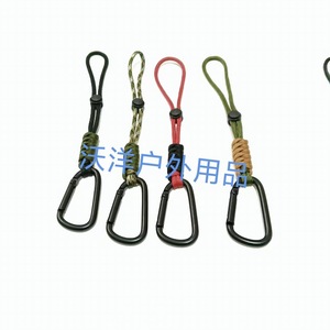 Porte-clés tressé en nylon 24 cm avec mousqueton en alliage de zinc, durable pour usage extérieur - Product Image 3