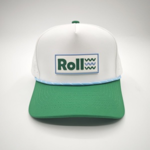 Casquettes de baseball ajustables en polyester imperméable à 5 panneaux, motif léopard/à pois, avec patch en caoutchouc et logo personnalisé, pour fabricants en gros - Product Image 2