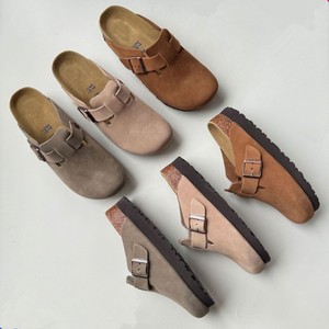 Sandalias Planas Vintage <span class=keywords><strong>Boston</strong></span> en Color Taupe con Punta Cuadrada, Tallado Láser, Puntera de Acero, Estampado Animal y Función de Masaje - Product Image 2