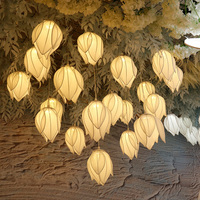 Haute qualité nouvelle salle de mariage scène lieu mise en page accessoires décoration mariage mise en page accessoires tissu en fer forgé 5 têtes lotus lampe