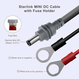Pour Starlink Mini câble d'alimentation spécifique bricolage 18AWG avec porte-fusible automobile ATC/ATO pour Starlink Mini câble torique 3M 5M <span class=keywords><strong>10M</strong></span> - Product Image 5