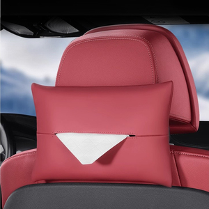Portapañuelos de Cuero Nappa de Lujo para Auto, Bolsa/Caja Universal para Colgar en Parasoles, Reposabrazos y Respaldos de Asientos, Almacenamiento para Auto - Product Image 1