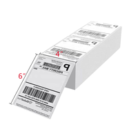 Étiquettes autocollantes thermiques directes pliables en éventail 4x6, imperméables, pour imprimante, feuilles d'étiquettes d'expédition
