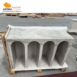 Arch Shape Taj Mahal quartzit bảng phụ đá cẩm thạch tự nhiên lối vào bảng giao diện điều khiển Bảng cho phòng khách hiện đại trang trí nội thất - Product Image 4