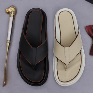 Sandales de plage décontractées tendance en <span class=keywords><strong>cuir</strong></span> véritable pour hommes, idéales pour le dropshipping - Product Image 1