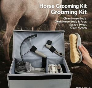 Premium Horse Grooming Kit Multi Functional Horse Cleaning <b>Brushes</b> Set Complete Tack Coat Care Tools Horses - Product Image 4