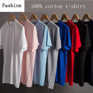 Bán Buôn Người Đàn Ông Áo Thun Cotton Mùa Hè Trống Đồng Bằng T-Shirt Chất Lượng Cao Biểu Tượng Tùy Chỉnh In Ấn Cộng Với Kích Thước Người Đàn Ông Của T-Shirts