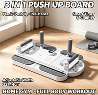 Planche de musculation multifonctionnelle 3 en 1, entraîneur de plank, chronométrage intelligent, comptage, largeur réglable, équipement de gym à domicile