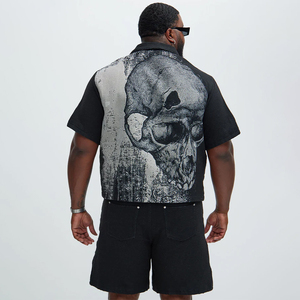 Chine Fabrication Conception personnalisée Multi Couleur Noir Blanc Bouton Lithg Poids Jacquard Tissé Tapisserie Hommes Veste Chemises - Product Image 3