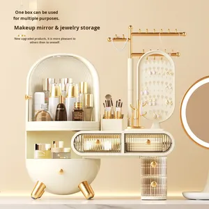 Organisateur de bureau en plastique PP de très grande capacité de 10kg Boîte de rangement anti-poussière <span class=keywords><strong>pour</strong></span> cosmétiques Injection Dormitory Shelf Aluminium - Product Image 3