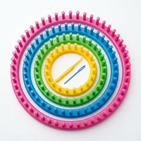 Kit de machine à tricoter circulaire en plastique facile à utiliser pour débutants, accessoires tricotés à la main, kit de métier à tisser portable DIY, vente en gros