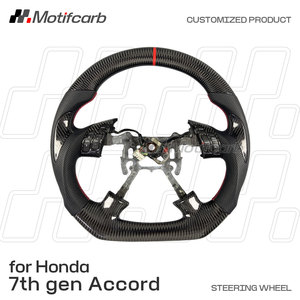 Volant sport personnalisé en fibre de carbone pour Honda Accord Hybrid EX EX-L Sedan Odyssey Touring 7ème génération 2003-2007 – Amélioration - Product Image 2