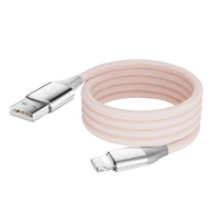 Câble de charge rapide USB2.0 tressé en nylon multicolore 1M/2M 5A/3A pour Android iPhone Matériau en cuivre pur