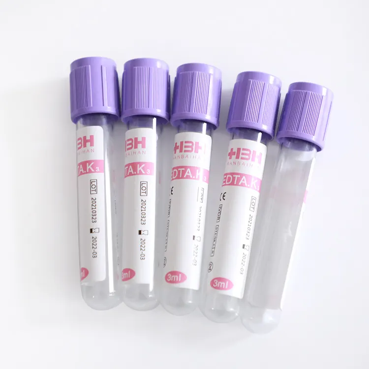 Medical Disposable Blood Collection Tube for Hemocyte Analysis EDTA Tube Manufacturer Blood Sample Collection Tube