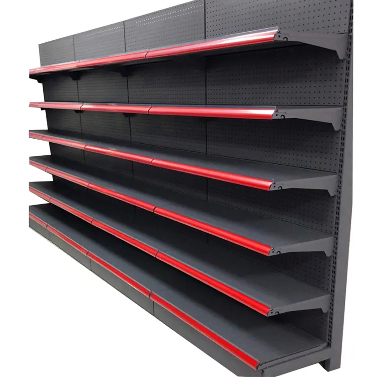 Negozio di stile Gondola Scaffali Standard di Progettazione Prezzo Supermercato Scaffalature/estantes Top Qualità di Stile Moderno Supermercato Rack Heavy Duty