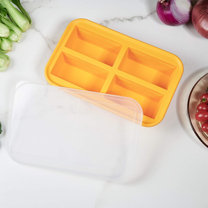 Plateau de congélation en silicone Moule à soupe <span class=keywords><strong>Glaçons</strong></span> Paquet de 4 Récipients de congélation <span class=keywords><strong>des</strong></span> aliments pour le stockage et la congélation de la sauce à soupe Glace Garder au frais - Product Image 2
