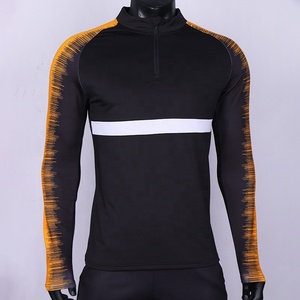 Conjunto <span class=keywords><strong>de</strong></span> chándal <span class=keywords><strong>de</strong></span> fútbol Vintage para hombre, chaqueta <span class=keywords><strong>de</strong></span> fútbol <span class=keywords><strong>de</strong></span> <span class=keywords><strong>entrenamiento</strong></span> con cremallera <span class=keywords><strong>de</strong></span> 1/4 cuartos, sudadera <span class=keywords><strong>de</strong></span> jersey <span class=keywords><strong>de</strong></span> poliéster para <span class=keywords><strong>entrenamiento</strong></span> - Product Image 3