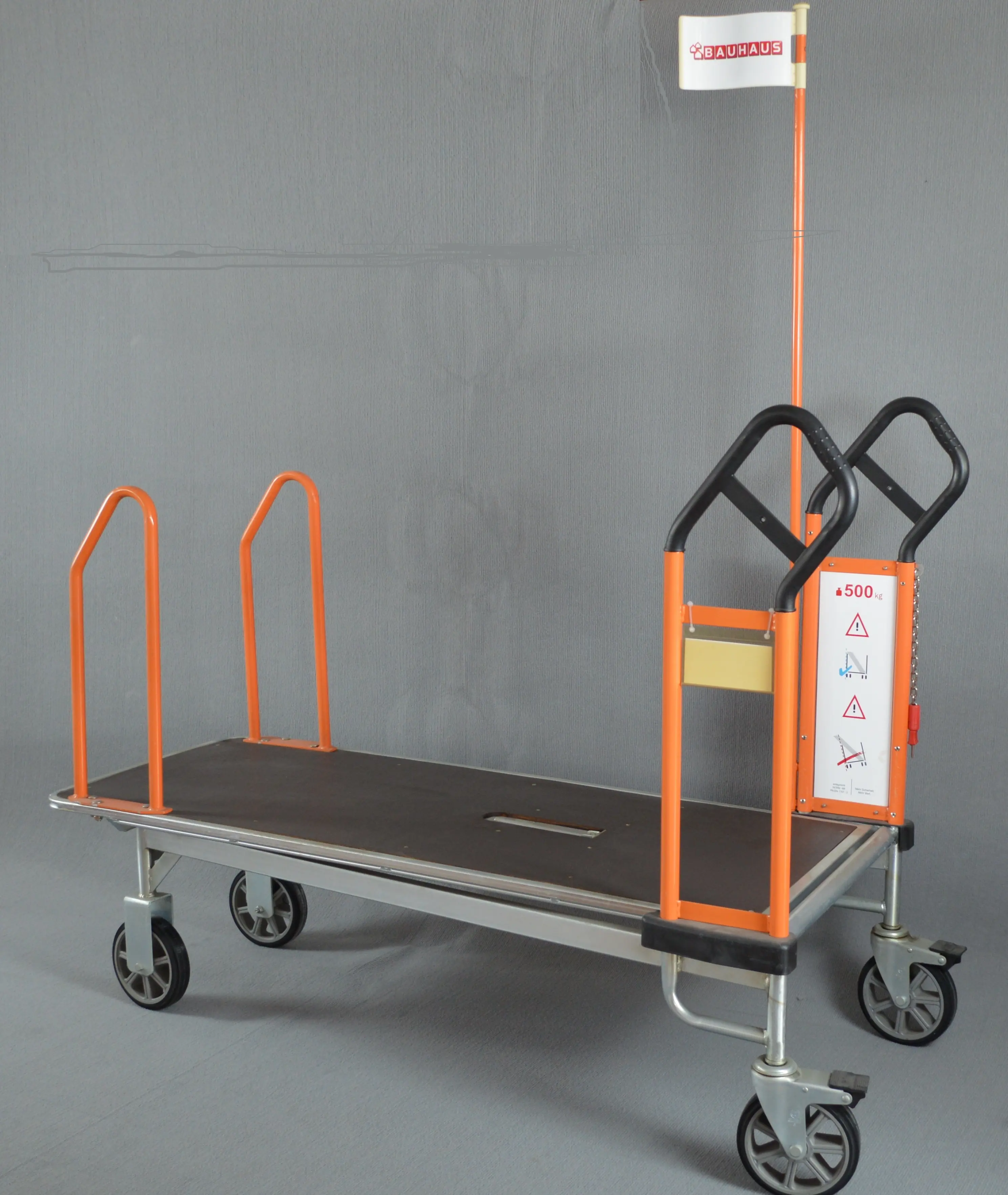 Ontwerp Handvat Platform Trucks Best Verkopende Zware Trolley Cargo Kar Nieuwe Blauwe Oem Aangepaste Gereedschap Wielen Magazijn Trolley